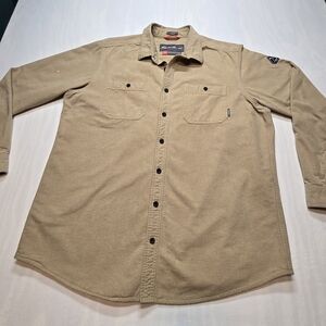 Eddie Bauer Tan Mountain Ops Patch Shirt
